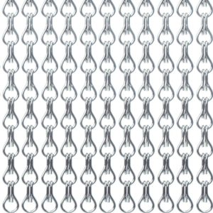 KETTINGGORDIJN GROF torresol 90 x 210 Cm zilver