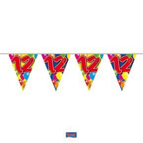 Vlaggenlijn balloons 12 jaar 10/s