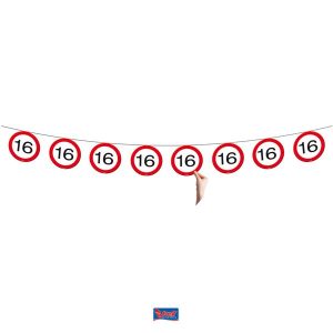 Vlaggenlijn Papier Verkeersbord 16