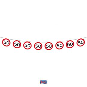 Vlaggenlijn Papier Verkeersbord 50