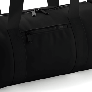 Gepersonaliseerde barrel sporttas mini met naam (Zwart)