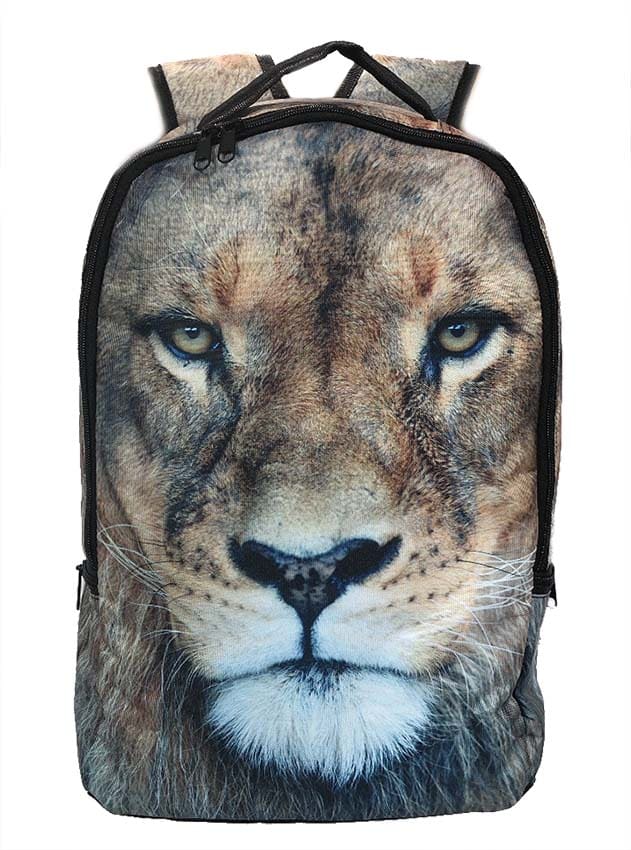 Kinderrugtas Dieren Leeuw met naam - Afbeelding 2