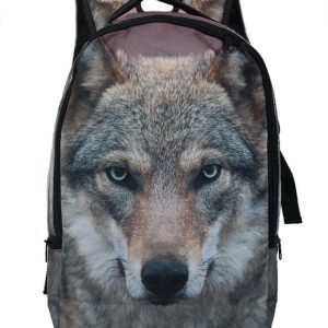 Kinderrugtas Dieren Wolf met naam