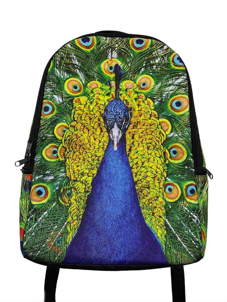 Kinderrugtas Dieren Pauw met naam