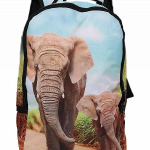 Kinderrugtas Dieren Olifant met jong met naam