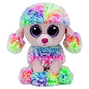 TY BEANIE MULTI KLEUR POEDEL RAINBOW 15 CM