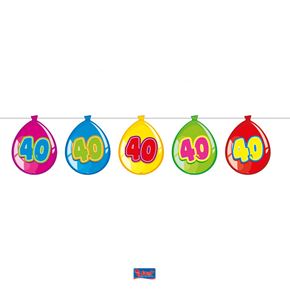 Vlaggenlijn Ballonnen Slinger 40 jaar