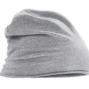 Beanie Jersey met naam (Grijs)