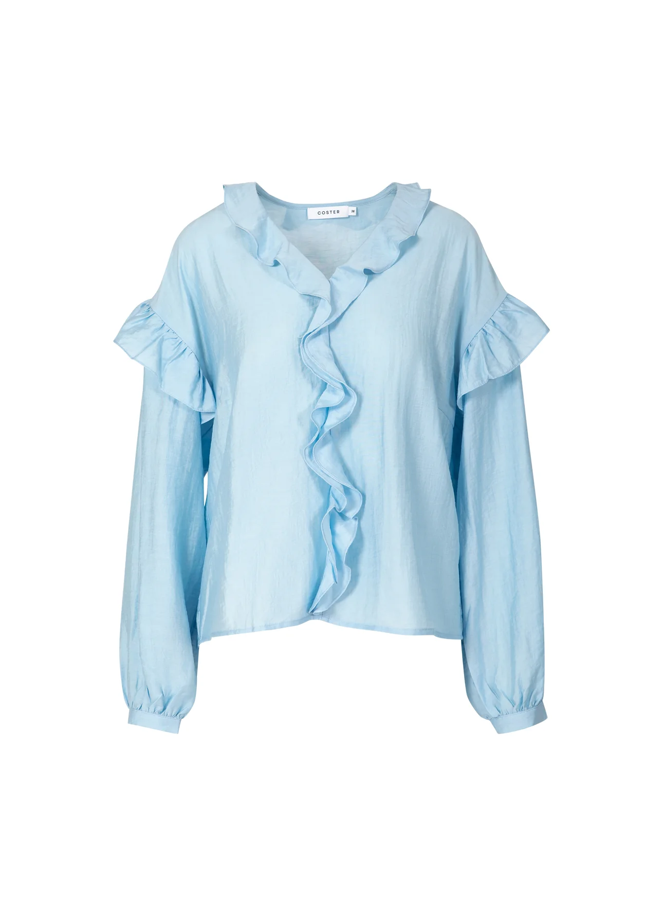 BLOES MET LANGEMOUWEN EN RUCHES - Bright blue - Afbeelding 2