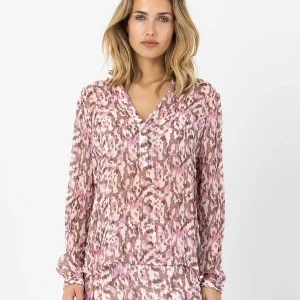BLOUSE IN DROMENLAND PRINT - Pink dreamscape print