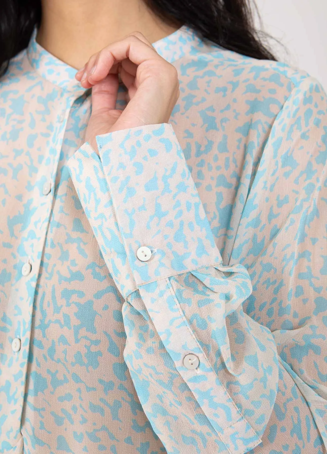 BLOUSE MET LUIPAARDVLEKKEN PRINT - Leo splash print