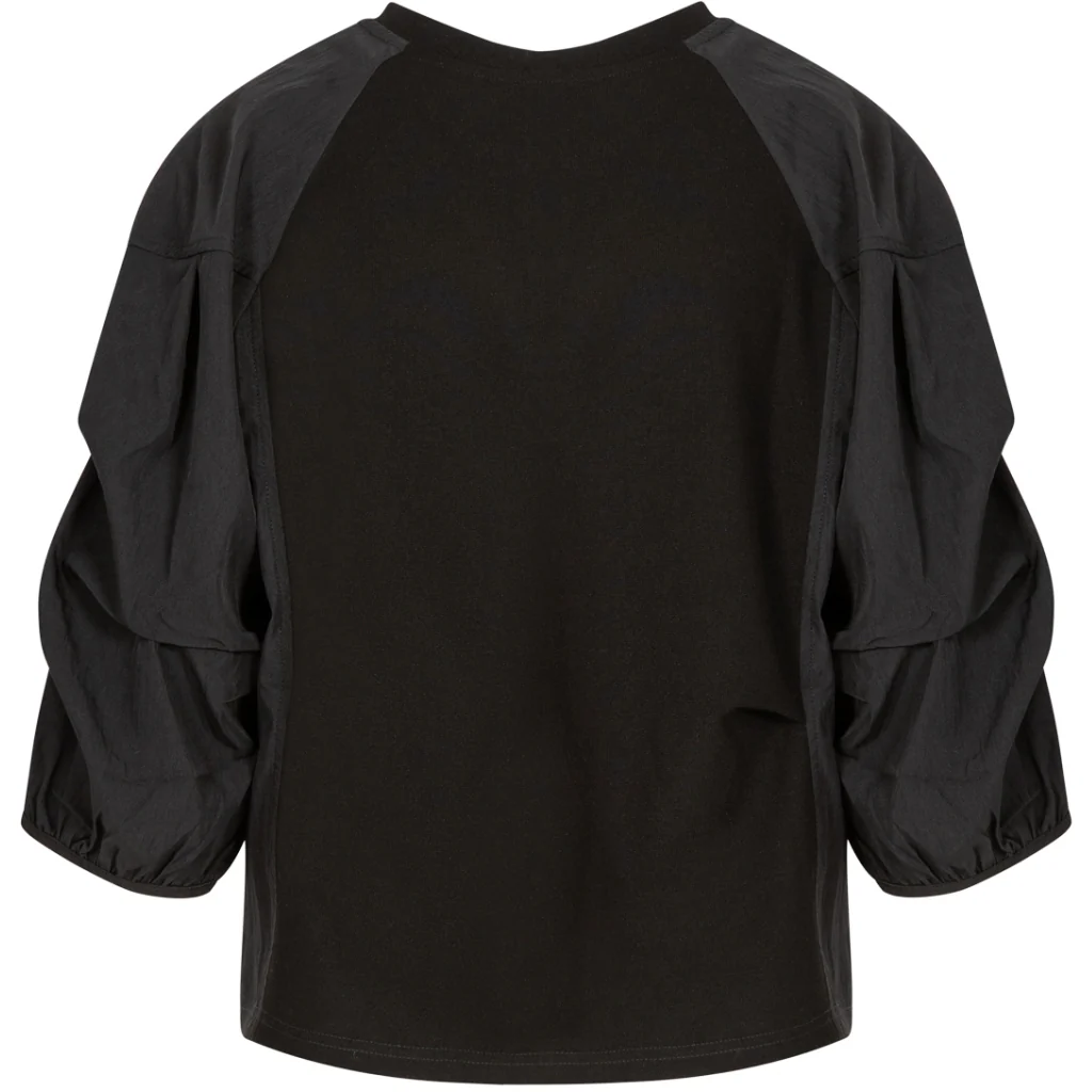 BLOUSE MET POFMOUWEN - Black - Afbeelding 3