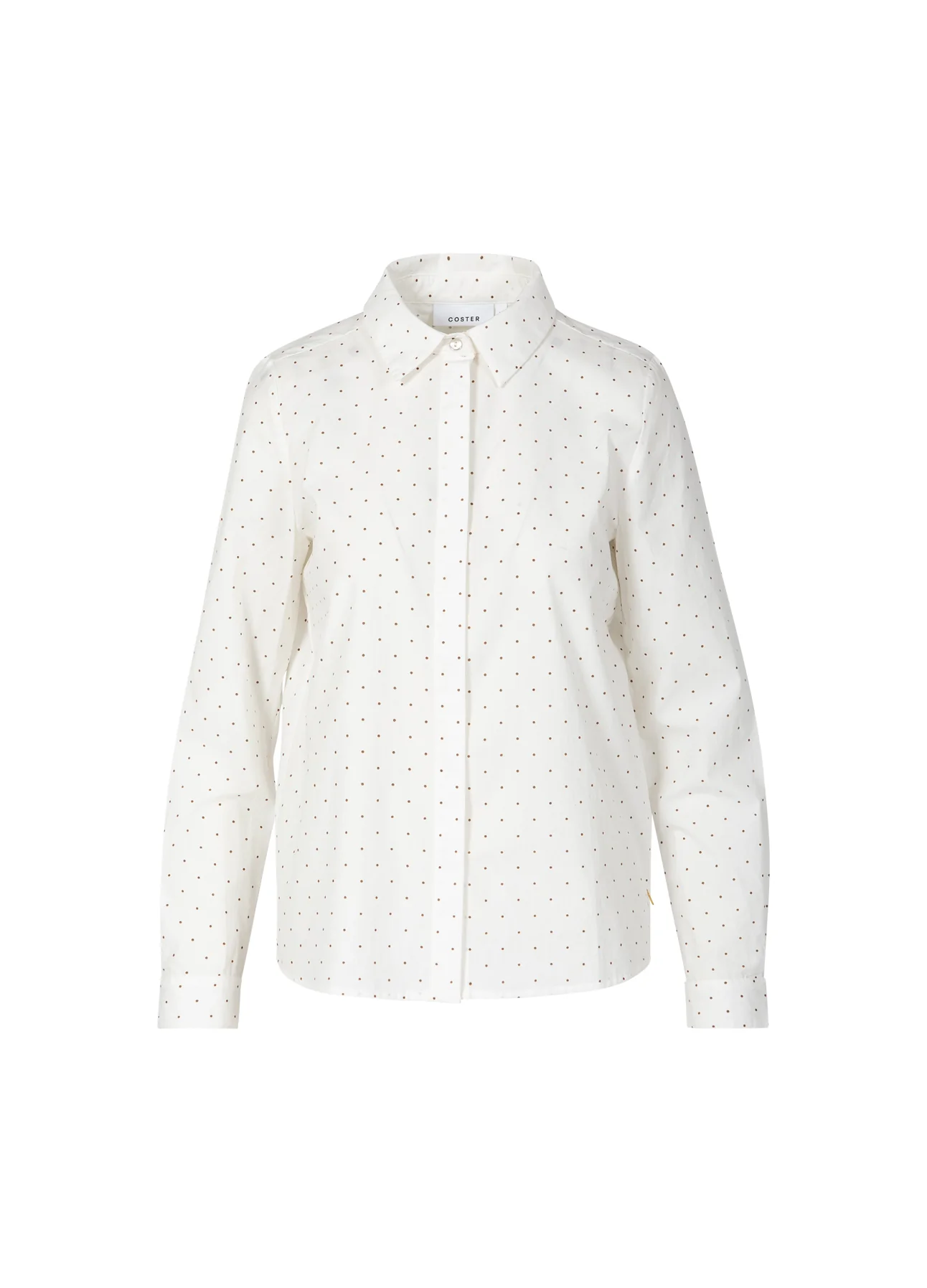 BLOUSE MET STIPPEN - GETAILLEERD - Sand / white dot
