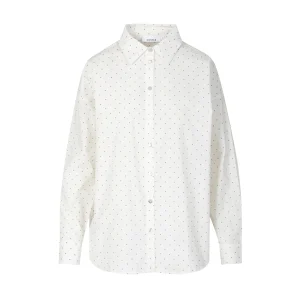 BLOUSE MET STIPPEN - WEEP - Sand / white dot