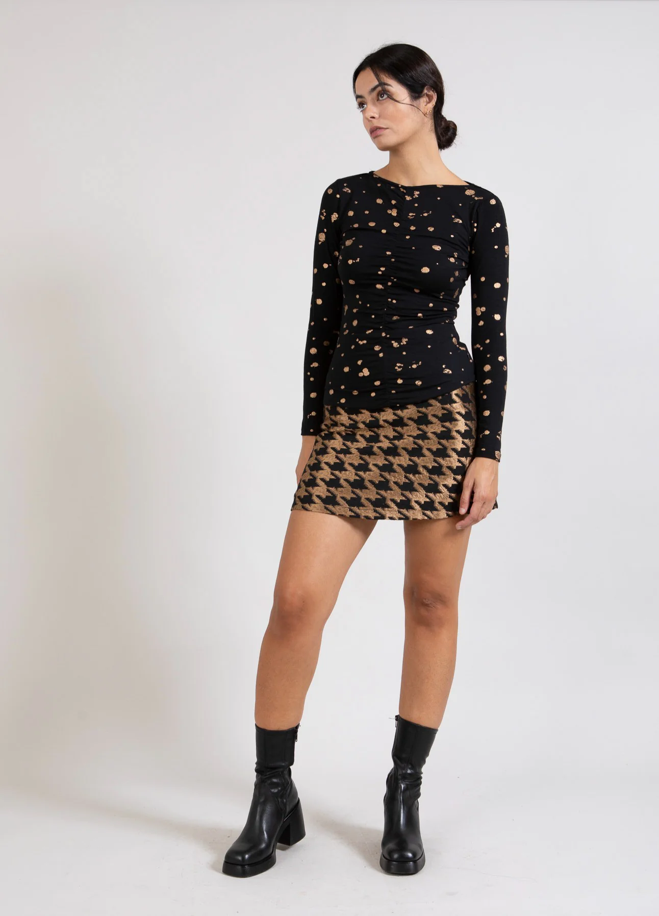 BLOUSE W. FOIL PRINT - Foil print - Afbeelding 4