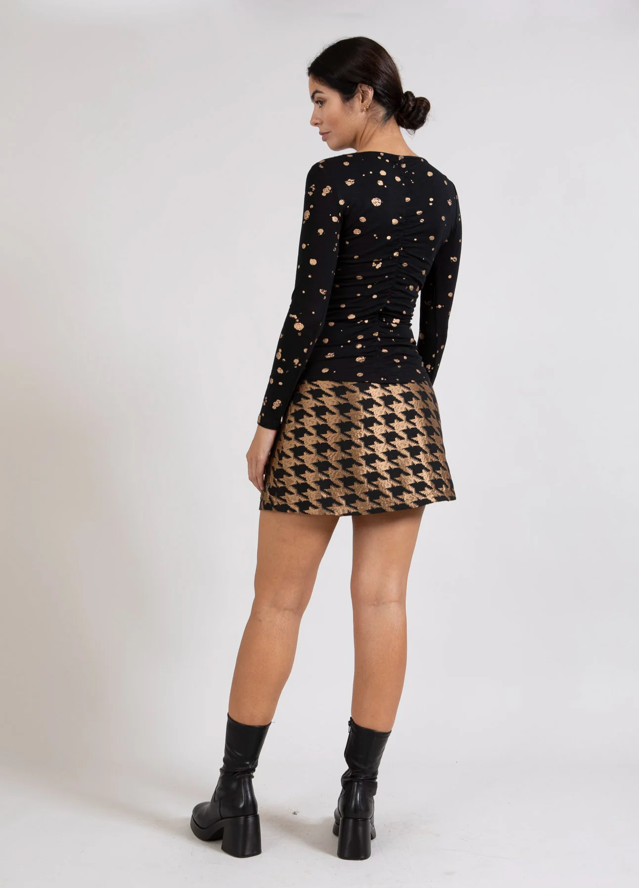 BLOUSE W. FOIL PRINT - Foil print - Afbeelding 5