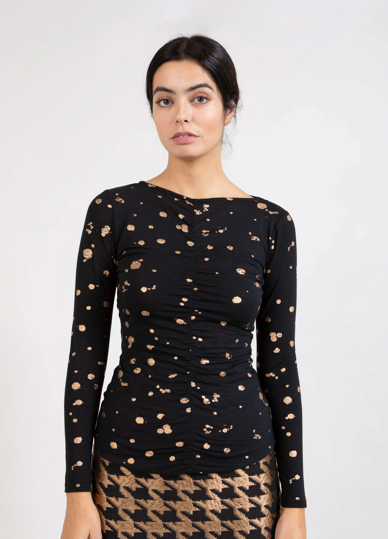 BLOUSE W. FOIL PRINT - Foil print - Afbeelding 2