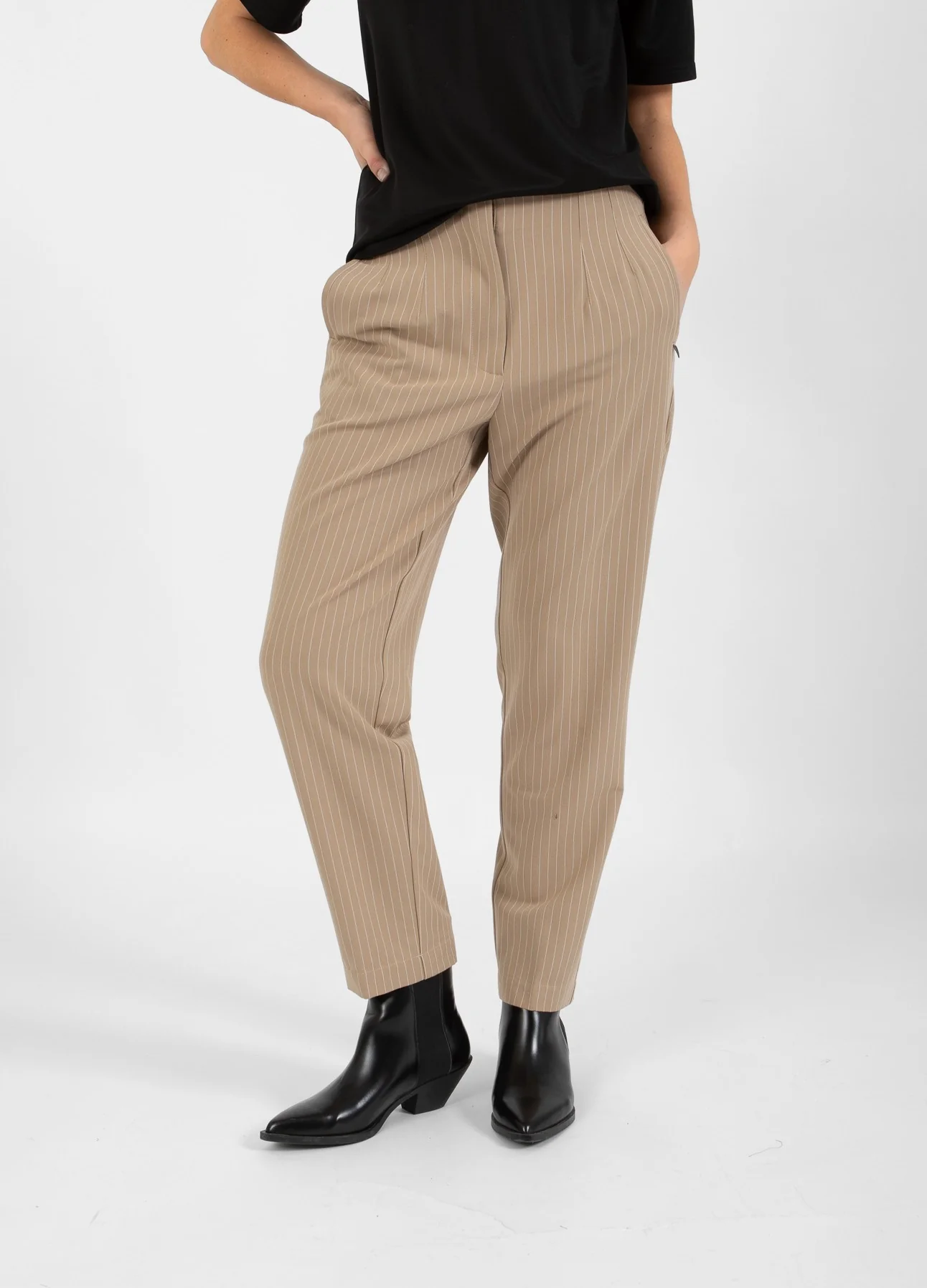 BROEK - STELLA FIT - Sand white stripe - Afbeelding 3