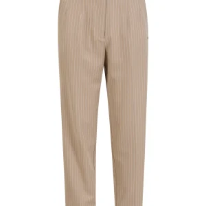 BROEK - STELLA FIT - Sand white stripe