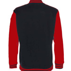 Baseball jas met naam Kidz (zwart-rood)