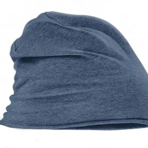 Beanie Jersey met naam (Denim)