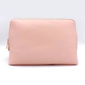 Beautycase Make-up / toilet tas met naam (Poederrose)