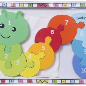 Beeboo cijferpuzzel rups, 10 stukjes