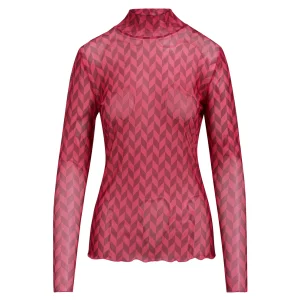 CC HART TRANSPARANTE TOP - Pink/bordeaux Square