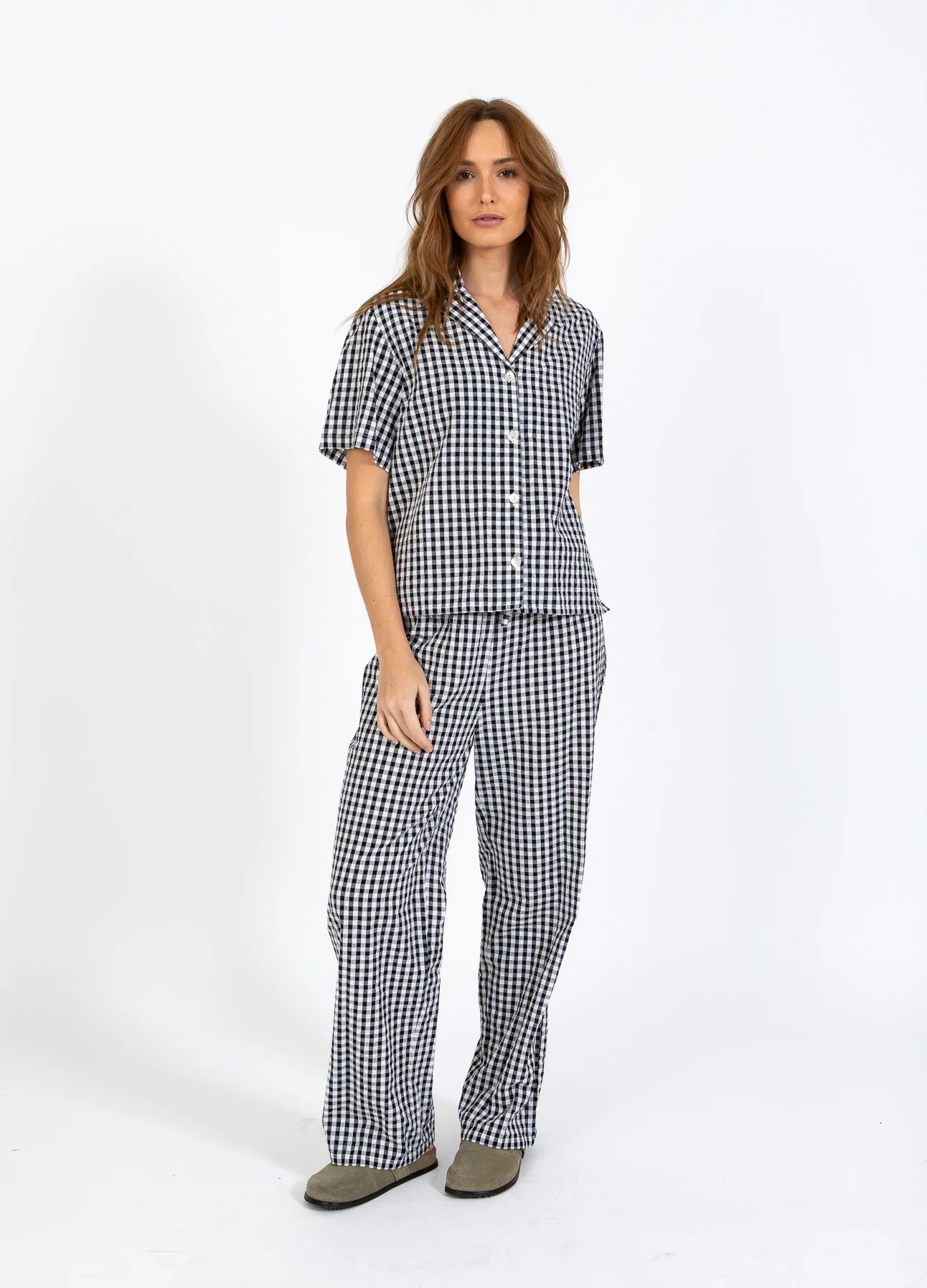 CC HEART ALENA KORTE MOUWEN SHIRT - Black/white check - Afbeelding 4