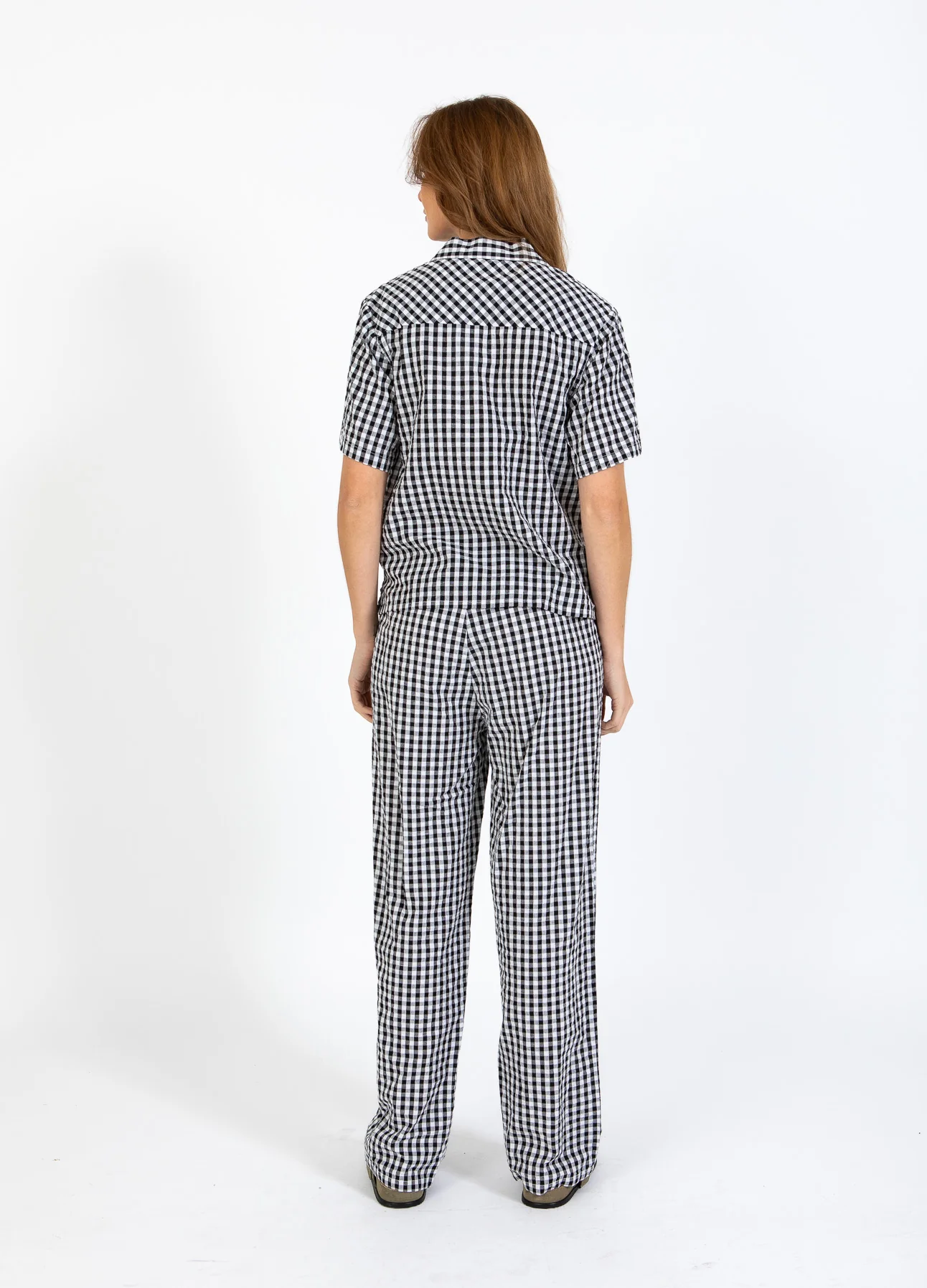 CC HEART ALENA KORTE MOUWEN SHIRT - Black/white check - Afbeelding 7