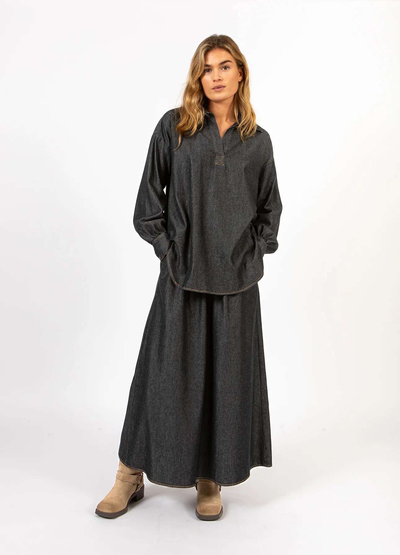 CC HEART ELLIS DENIM TUNIC SHIRT - Afbeelding 5