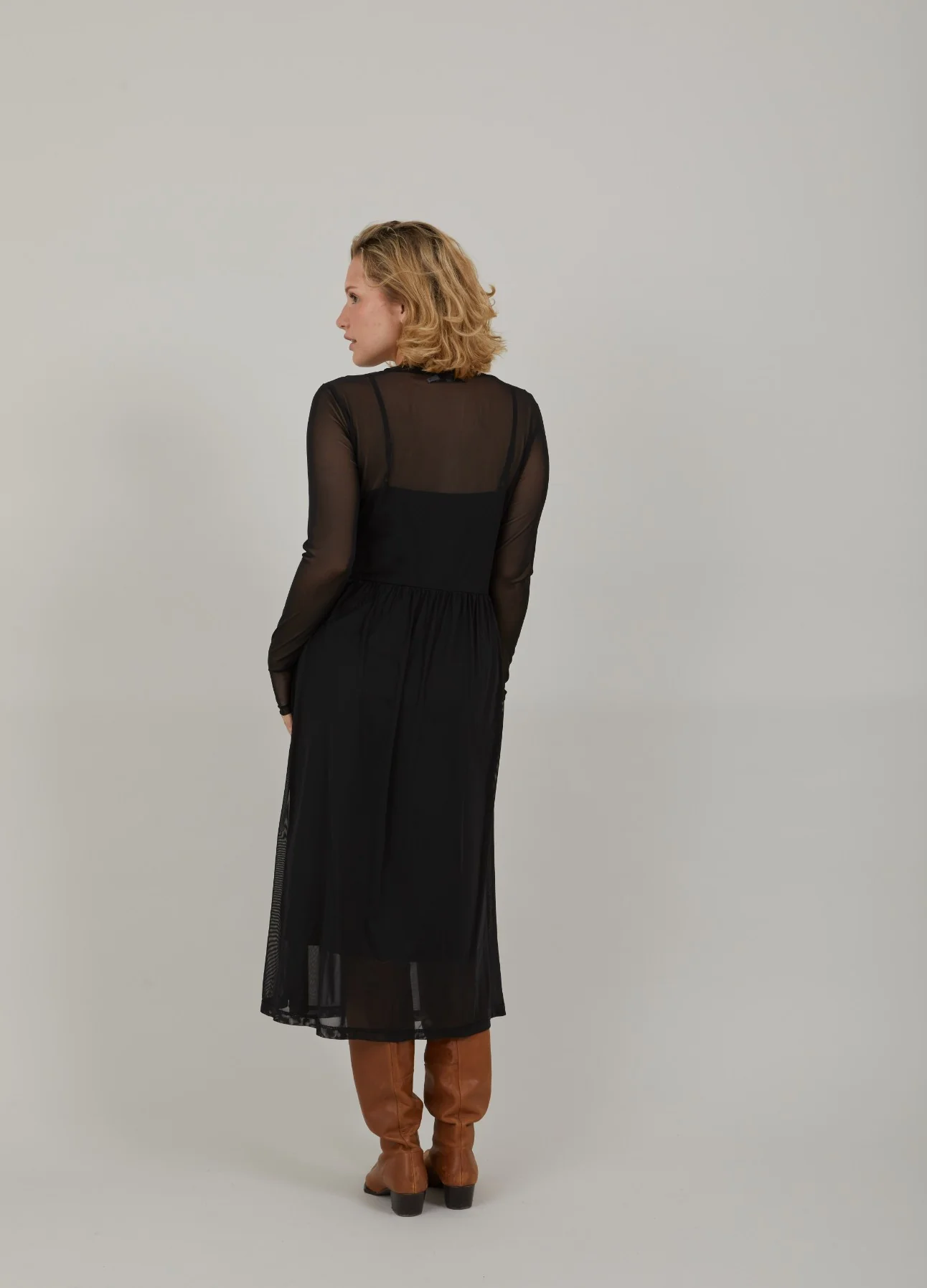 CC HEART EVE MESH JURK - Black - Afbeelding 5