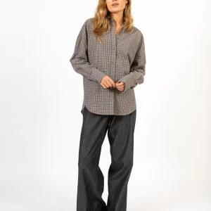 CC HEART GEMMA CHECK LOOSE SHIRT