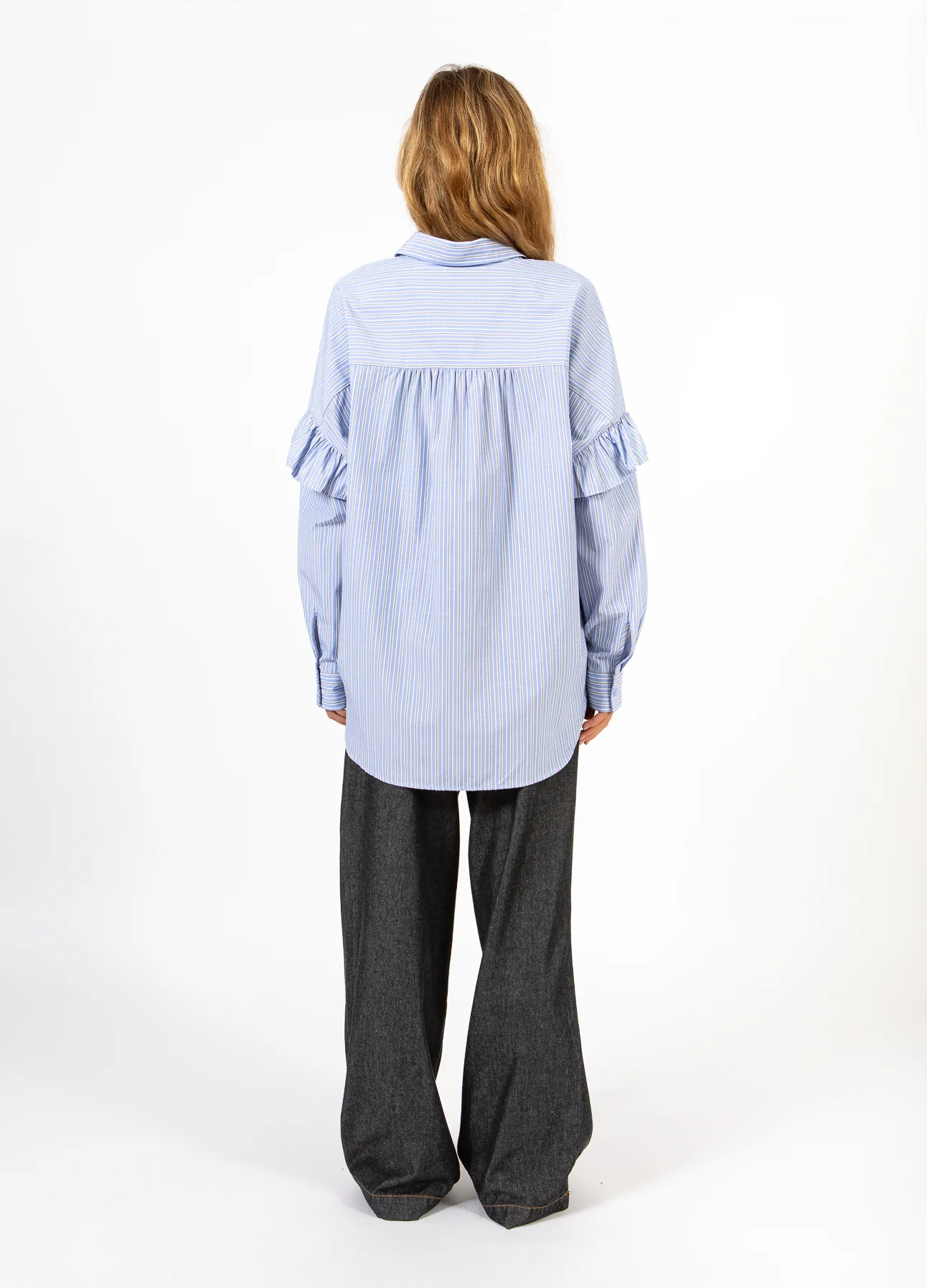 CC HEART GIA STREEP FRILL SHIRT - Afbeelding 3