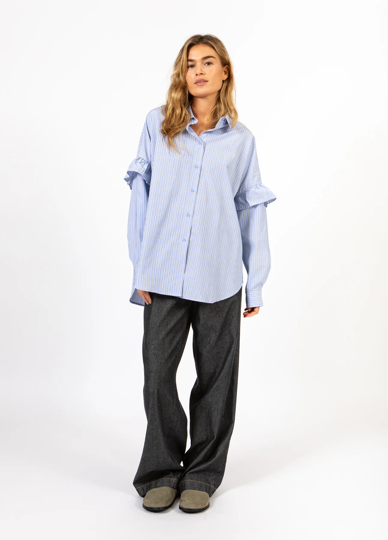 CC HEART GIA STREEP FRILL SHIRT