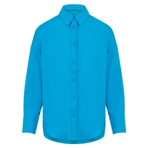 CC HEART HARPER OVERSIZED KATOENEN SHIRT - Ocean Blue
