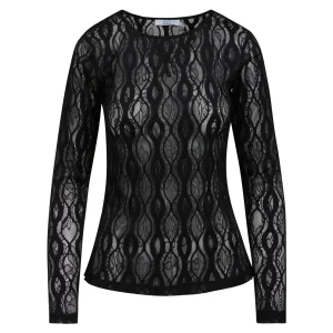 CC HEART JOJO LACE TOP - Black