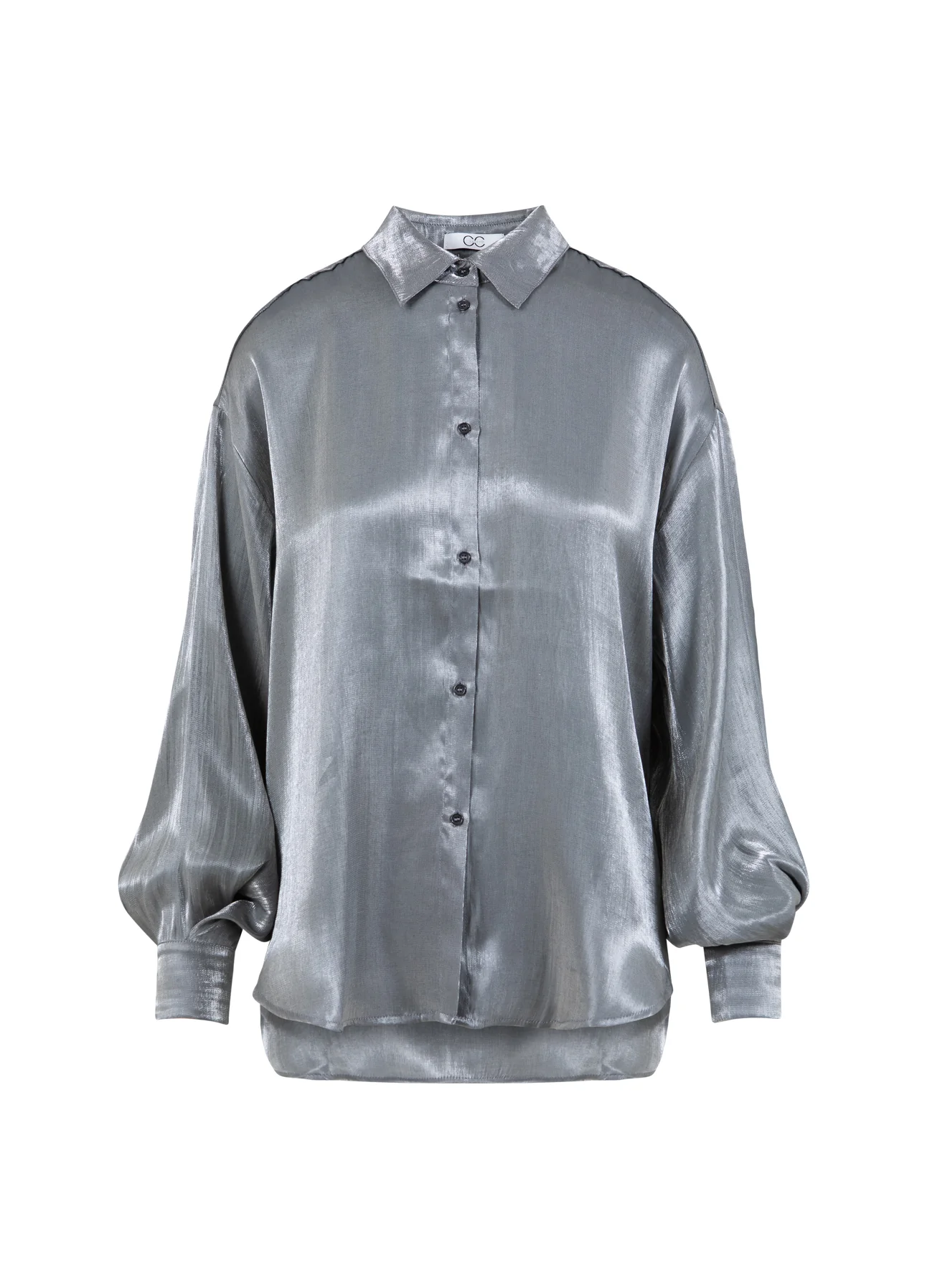 CC HEART JOLIE METALLIC SHIRT - Dark silver - Afbeelding 8