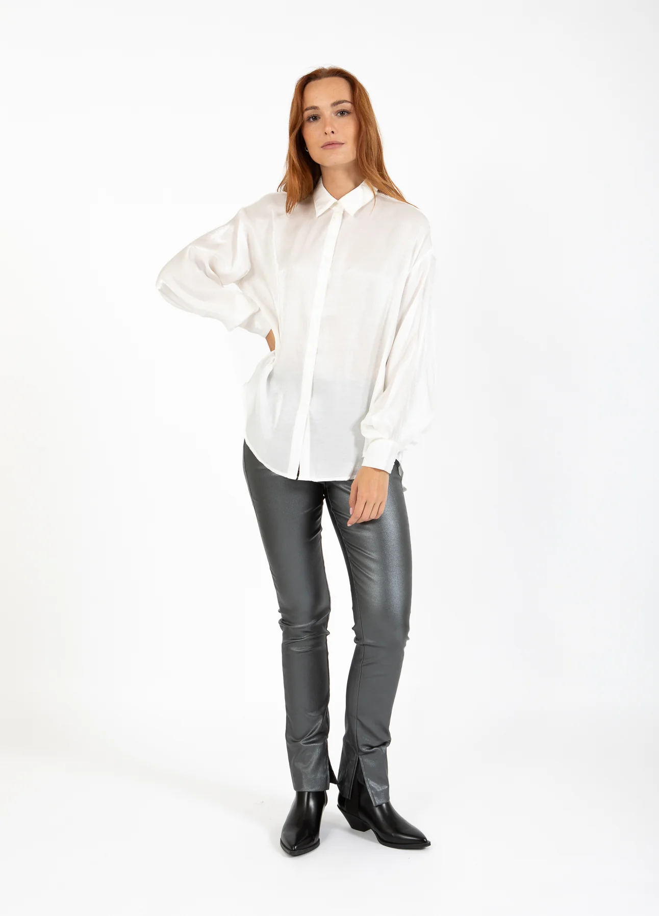 CC HEART JOLIE METALLIC SHIRT - White - Afbeelding 4