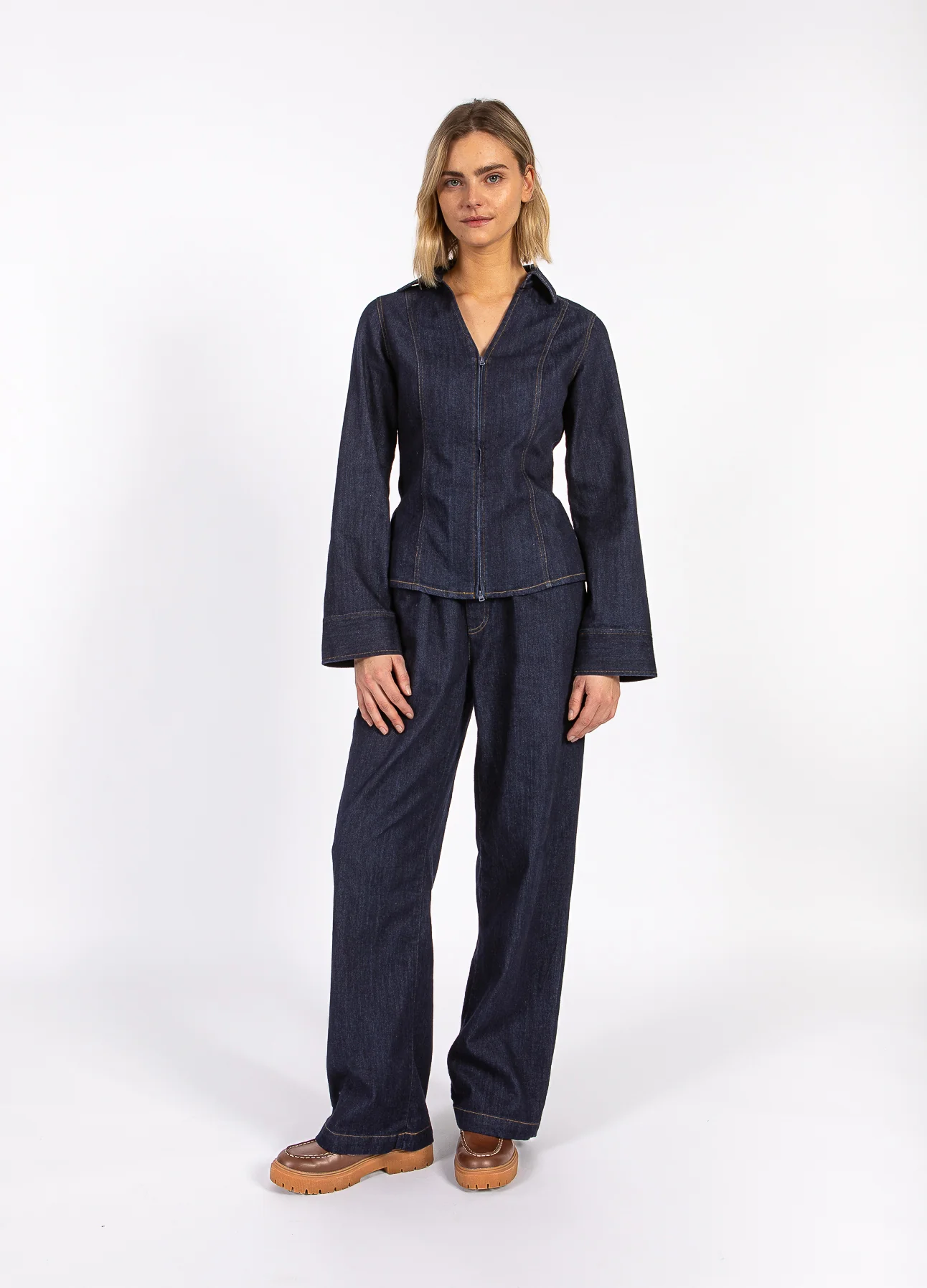 CC HEART KALANI DENIM RITSOVERHEMD - Dark denim blue - Afbeelding 3