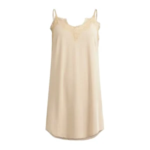 CC HEART SLIP JURK MET KANT - Nude