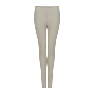 CC HEART LEGGINGS UIT LEER - Cold cream