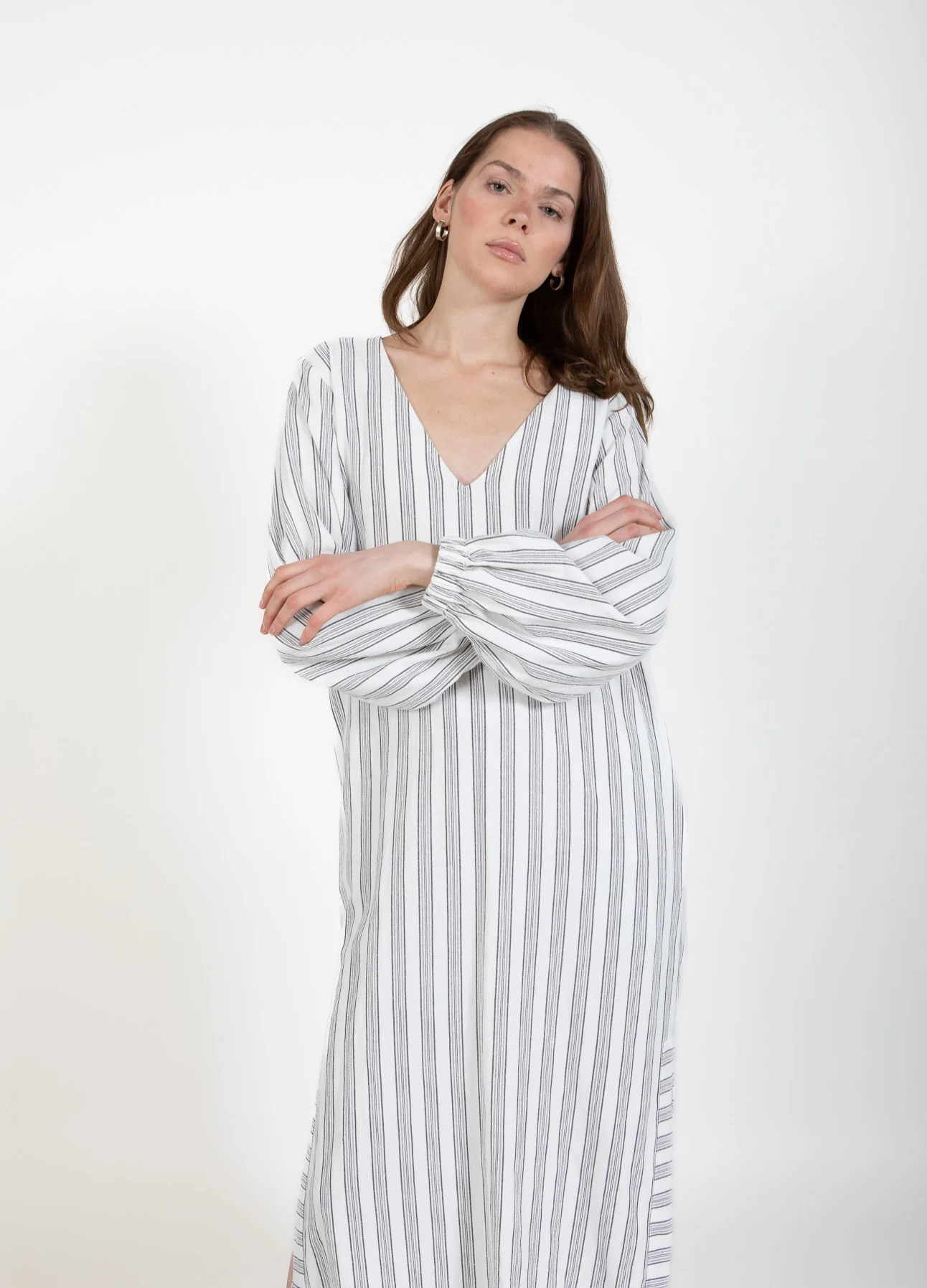 CC HEART LINA LOSJES JURK IN LEEFSTIJLOPTIEK - Cream/black stripes - Afbeelding 3