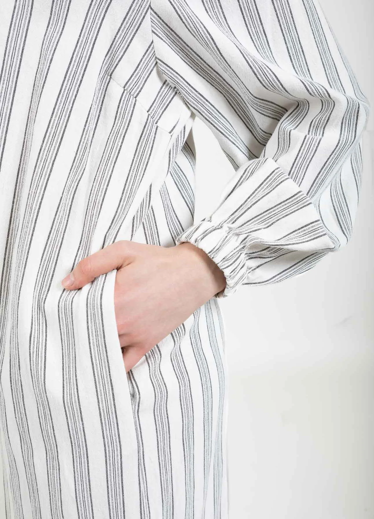 CC HEART LINA LOSJES JURK IN LEEFSTIJLOPTIEK - Cream/black stripes - Afbeelding 5