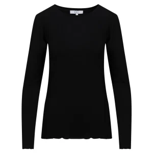 CC HEART LANGE MOUWEN TOP - Black