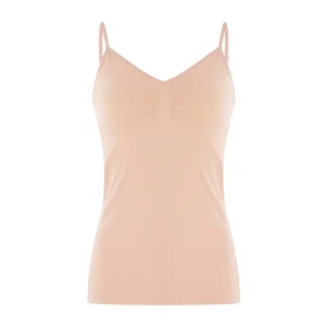 CC HEART NAADLOZE MOUWLOZE TOP - Nude