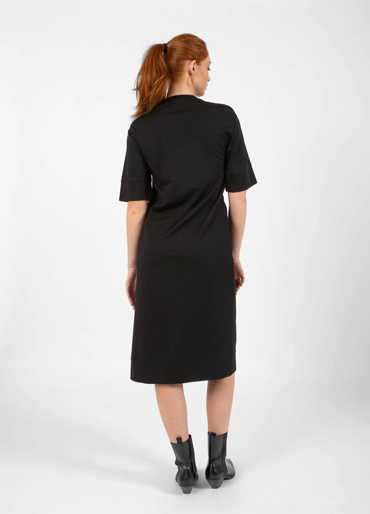 CC HEART NOLA DRAPERET JERSEY JURK - Black - Afbeelding 5