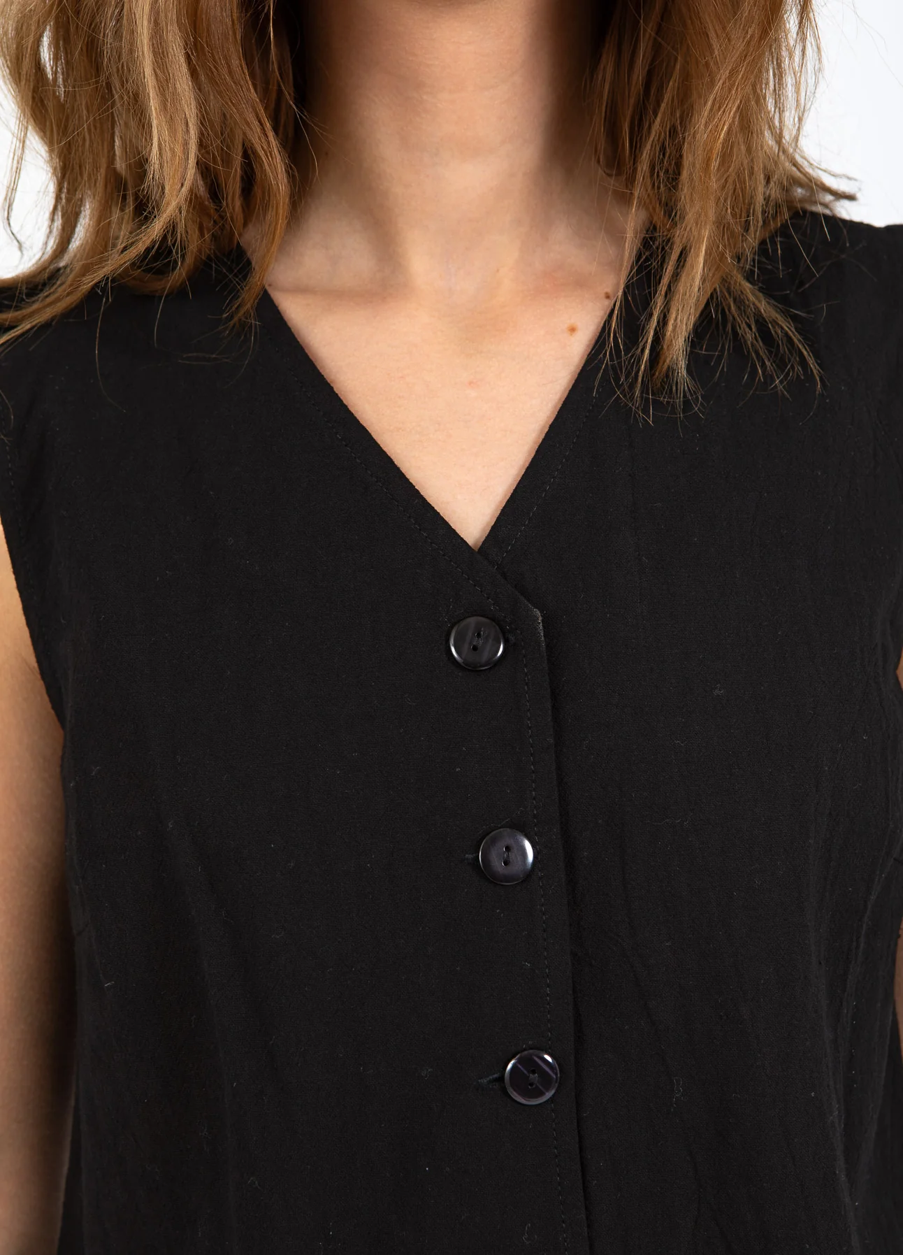 CC HEART SCOUT LINNEN-LOOK VEST TOP - Black - Afbeelding 8