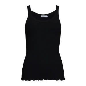 CC HEART ZIJDEN TRÄGERTOP - Black