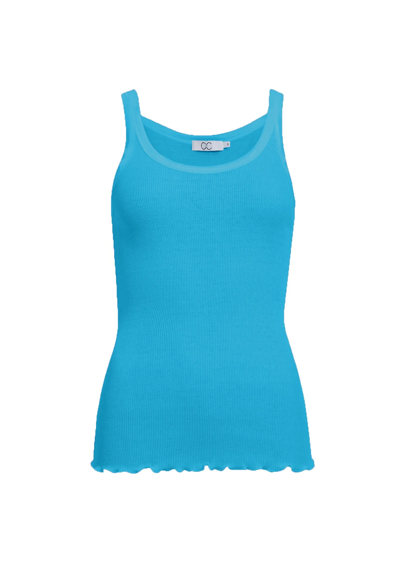 CC HEART ZIJDEN TRÄGERTOP - Blue lagune - Afbeelding 2